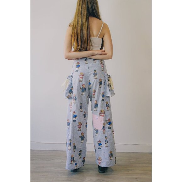 Women's Wide Leg Printed Pants - Picture 5 of 9